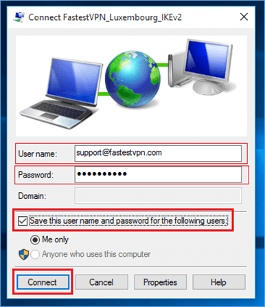FastestVPN User and Password