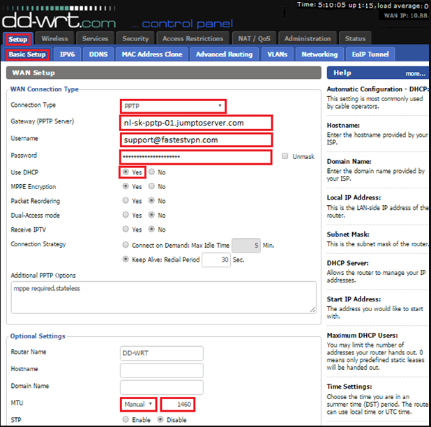 dd wrt setup