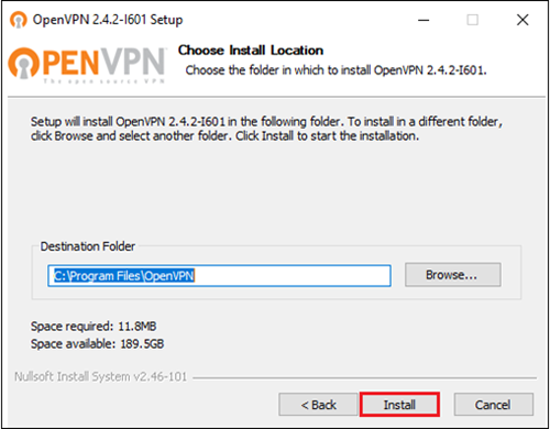 OpenVPN GUI installation