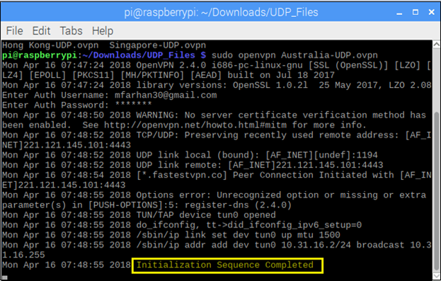 openvpn raspberry pi