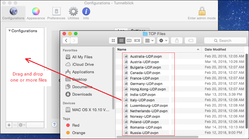 add openvpn tunnelblick