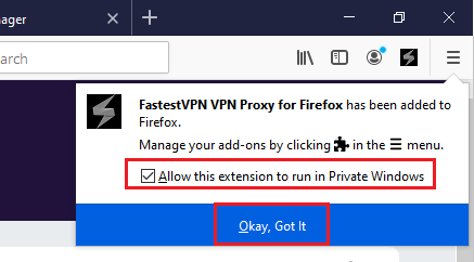 FastestVPN Firefox Extension