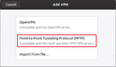 Ubuntu pptp client настройка