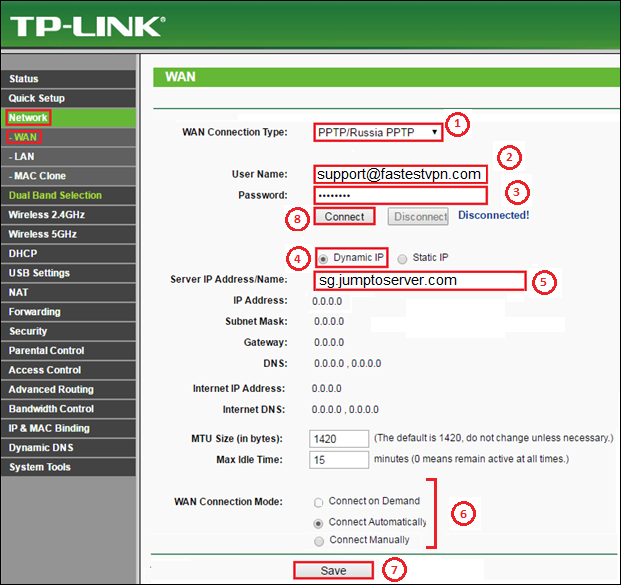 TPlink PPTP VPN Setup