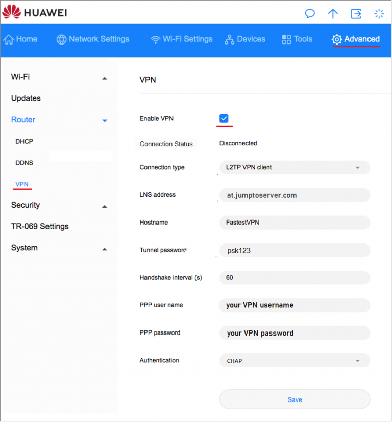 How to Setup VPN on Huawei Router FastestVPN Support